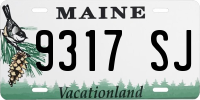 ME license plate 9317SJ