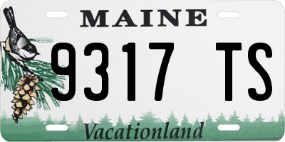 ME license plate 9317TS