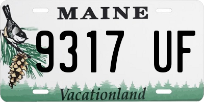 ME license plate 9317UF