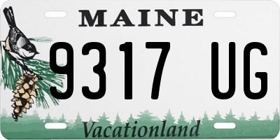 ME license plate 9317UG
