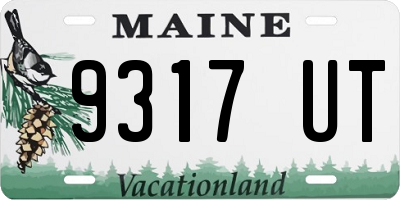 ME license plate 9317UT