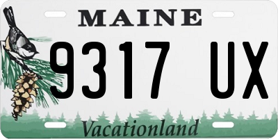 ME license plate 9317UX