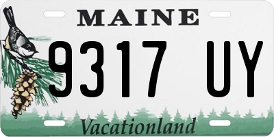 ME license plate 9317UY