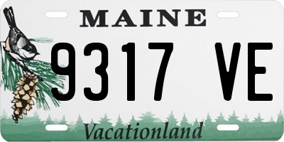 ME license plate 9317VE