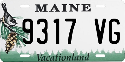 ME license plate 9317VG