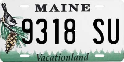 ME license plate 9318SU