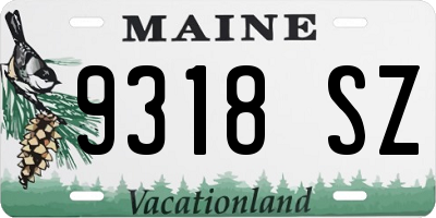 ME license plate 9318SZ