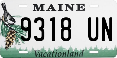 ME license plate 9318UN