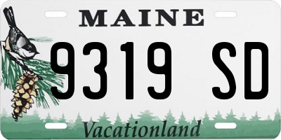 ME license plate 9319SD