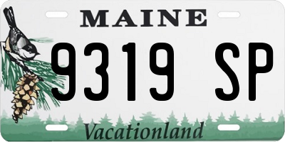 ME license plate 9319SP