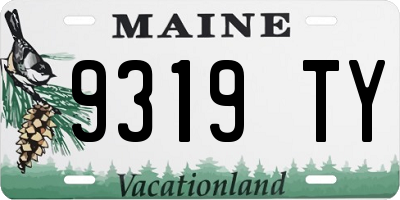 ME license plate 9319TY