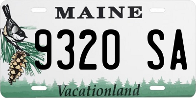 ME license plate 9320SA