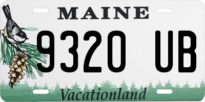 ME license plate 9320UB