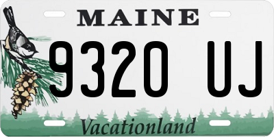 ME license plate 9320UJ