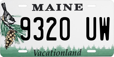 ME license plate 9320UW