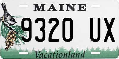 ME license plate 9320UX