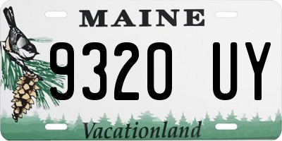 ME license plate 9320UY