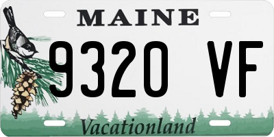 ME license plate 9320VF