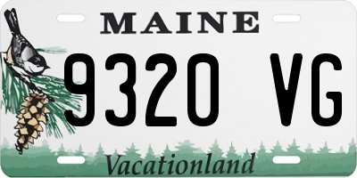 ME license plate 9320VG