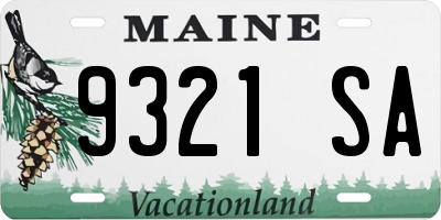 ME license plate 9321SA