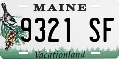 ME license plate 9321SF