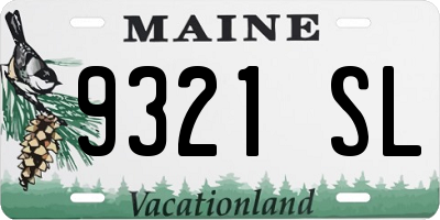ME license plate 9321SL