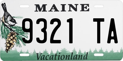 ME license plate 9321TA