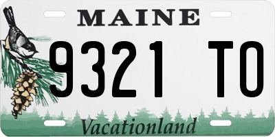 ME license plate 9321TO