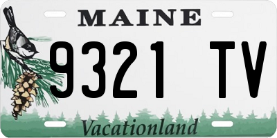 ME license plate 9321TV