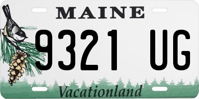 ME license plate 9321UG