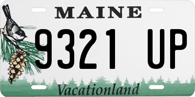 ME license plate 9321UP
