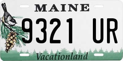 ME license plate 9321UR