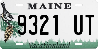 ME license plate 9321UT