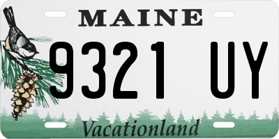 ME license plate 9321UY