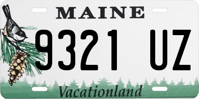 ME license plate 9321UZ
