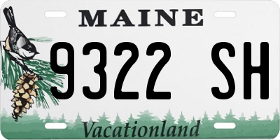 ME license plate 9322SH