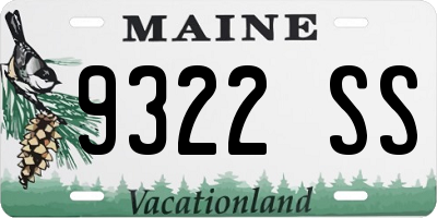 ME license plate 9322SS