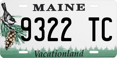 ME license plate 9322TC