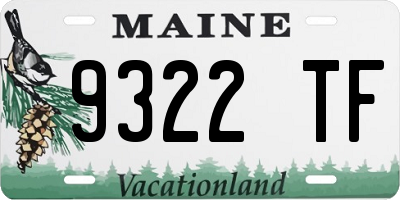 ME license plate 9322TF