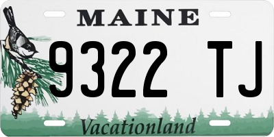 ME license plate 9322TJ