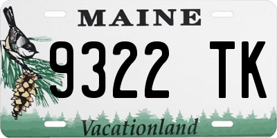 ME license plate 9322TK