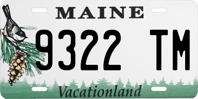 ME license plate 9322TM