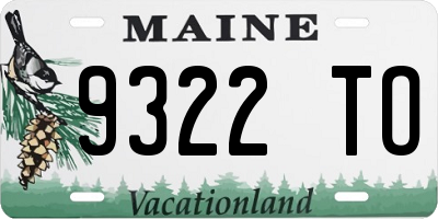ME license plate 9322TO