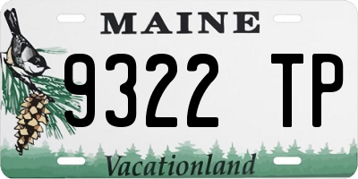 ME license plate 9322TP