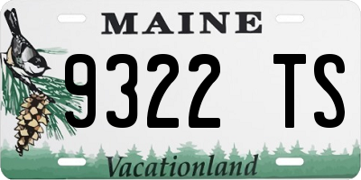 ME license plate 9322TS