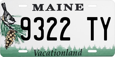 ME license plate 9322TY