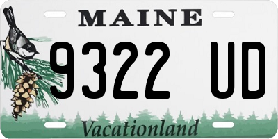 ME license plate 9322UD