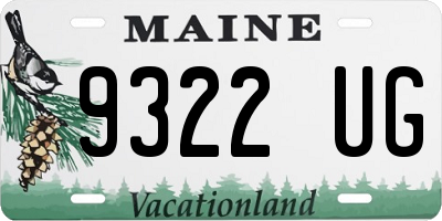 ME license plate 9322UG