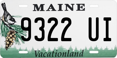 ME license plate 9322UI