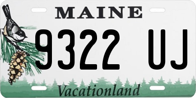 ME license plate 9322UJ